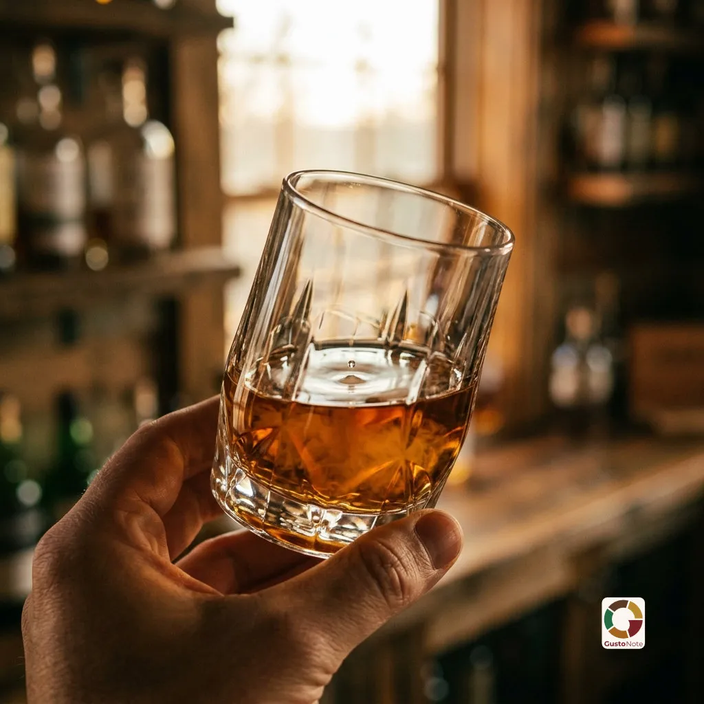 Kieliszek whisky pod światło